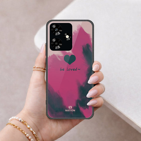 Infinix Hot 30 Cover - Onation Heart Series - HQ Ultra Shine Premium Infinity Glass Soft Silicon Borders Case