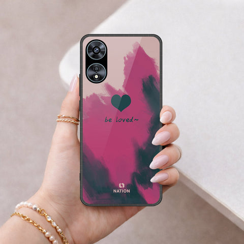 Oppo A58 4G Cover - Onation Heart Series - HQ Ultra Shine Premium Infinity Glass Soft Silicon Borders Case