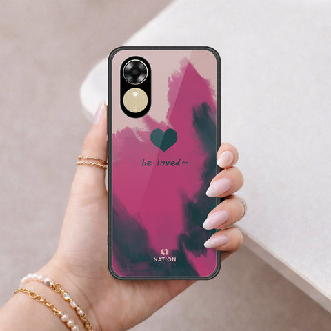 Oppo A17k Cover - Onation Heart Series - HQ Ultra Shine Premium Infinity Glass Soft Silicon Borders Case