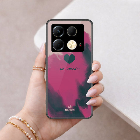 Infinix Note 40S Cover - Onation Heart Series - HQ Ultra Shine Premium Infinity Glass Soft Silicon Borders Case