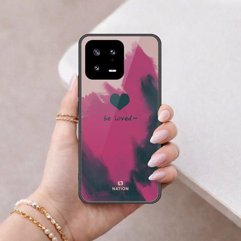 Xiaomi 13 Cover - Onation Heart Series - HQ Ultra Shine Premium Infinity Glass Soft Silicon Borders Case