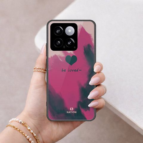 Xiaomi 14 Cover - Onation Heart Series - HQ Ultra Shine Premium Infinity Glass Soft Silicon Borders Case