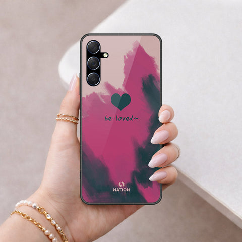 Samsung Galaxy M54 Cover - Onation Heart Series - HQ Ultra Shine Premium Infinity Glass Soft Silicon Borders Case