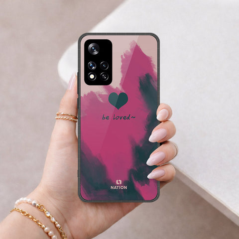 Xiaomi 11i HyperCharge Cover - Onation Heart Series - HQ Ultra Shine Premium Infinity Glass Soft Silicon Borders Case