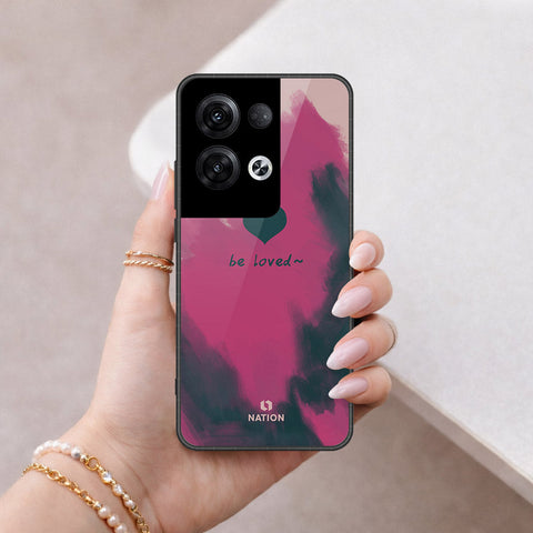 Oppo Reno 8 Pro  Cover - Onation Heart Series - HQ Ultra Shine Premium Infinity Glass Soft Silicon Borders Case