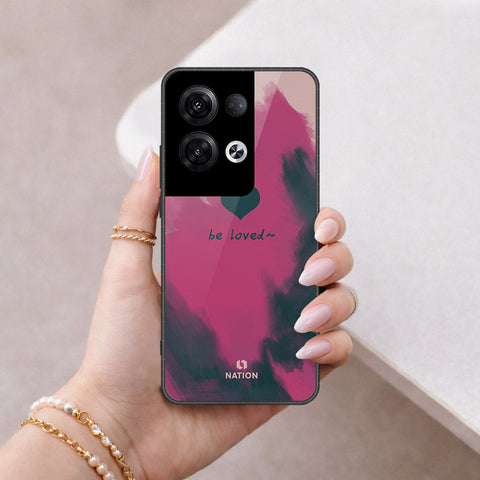 Oppo Reno 8 Pro Plus Cover - Onation Heart Series - HQ Ultra Shine Premium Infinity Glass Soft Silicon Borders Case