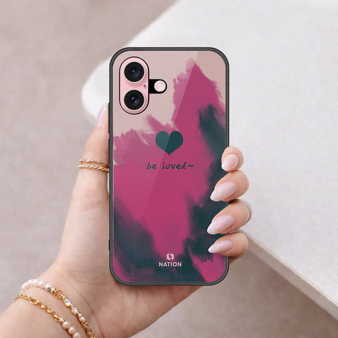 iPhone 16 Plus - Onation Heart Series - HQ Ultra Shine Premium Infinity Glass Soft Silicon Borders Case