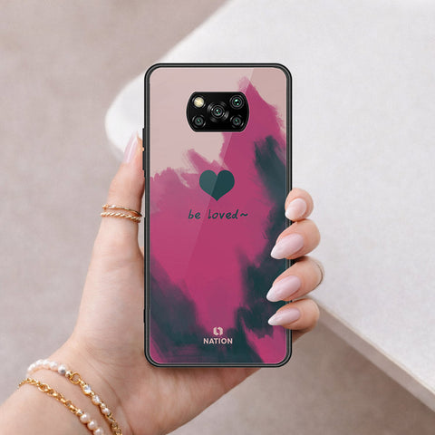 Xiaomi Poco X3 Cover - Onation Heart Series - HQ Ultra Shine Premium Infinity Glass Soft Silicon Borders Case