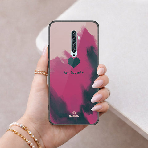Oppo Reno 2 Cover - Onation Heart Series - HQ Ultra Shine Premium Infinity Glass Soft Silicon Borders Case