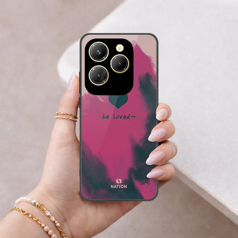 Infinix Hot 40 Pro Cover - Onation Heart Series - HQ Ultra Shine Premium Infinity Glass Soft Silicon Borders Case