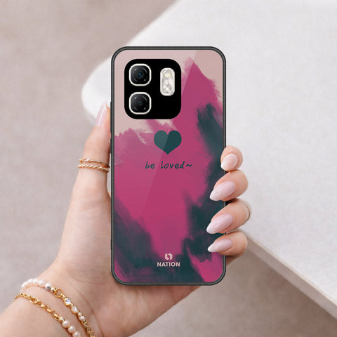 Infinix Smart 9 Cover - Onation Heart Series - HQ Ultra Shine Premium Infinity Glass Soft Silicon Borders Case