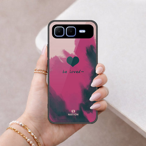 Infinix Smart 10 Plus Cover - Onation Heart Series - HQ Ultra Shine Premium Infinity Glass Soft Silicon Borders Case
