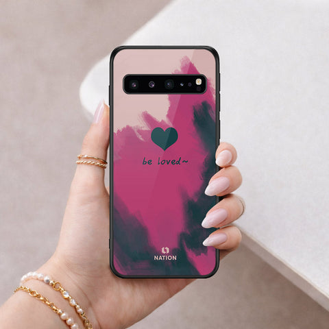 Samsung Galaxy S10 5G Cover - Onation Heart Series - HQ Ultra Shine Premium Infinity Glass Soft Silicon Borders Case