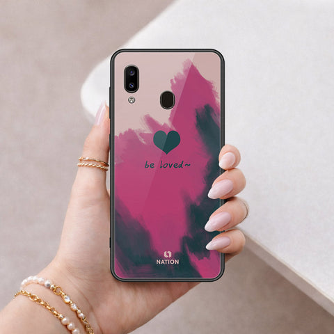 Samsung Galaxy A30 Cover - Onation Heart Series - HQ Ultra Shine Premium Infinity Glass Soft Silicon Borders Case