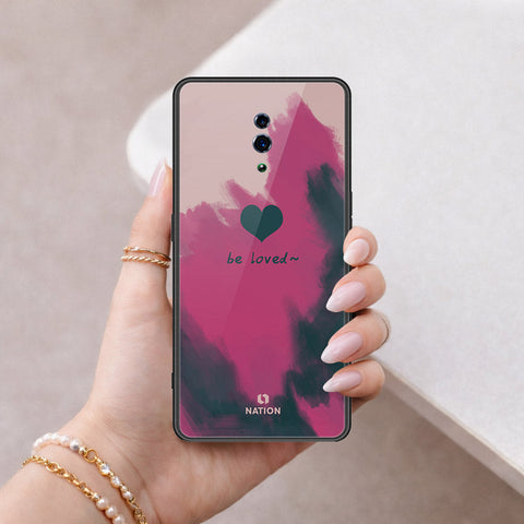 Oppo Reno Cover - Onation Heart Series - HQ Ultra Shine Premium Infinity Glass Soft Silicon Borders Case
