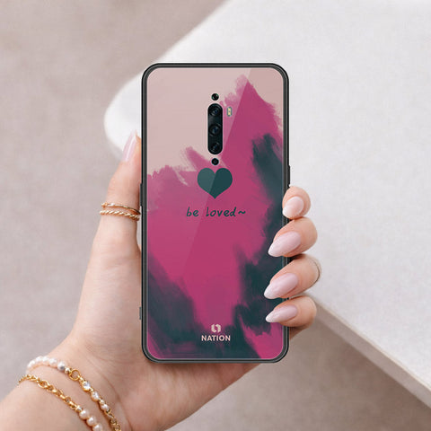 Oppo Reno 2F Cover - Onation Heart Series - HQ Ultra Shine Premium Infinity Glass Soft Silicon Borders Case