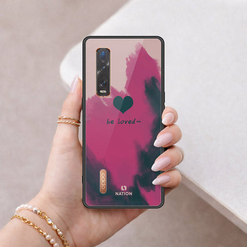 Oppo Find X2 Pro Cover - Onation Heart Series - HQ Ultra Shine Premium Infinity Glass Soft Silicon Borders Case