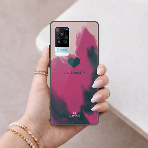 Vivo X60 Pro Cover - Onation Heart Series - HQ Ultra Shine Premium Infinity Glass Soft Silicon Borders Case