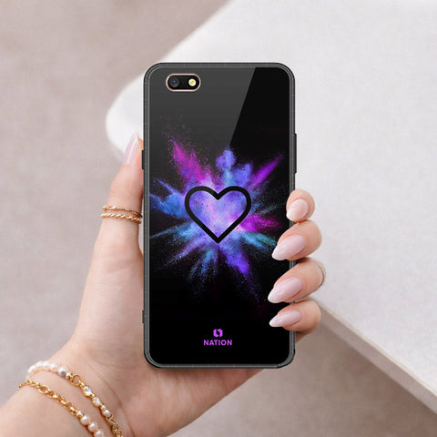 Oppo F3 Cover - Onation Heart Series - HQ Ultra Shine Premium Infinity Glass Soft Silicon Borders Case