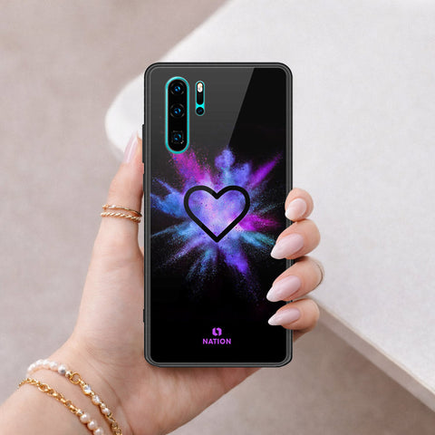Huawei P30 Pro Cover - Onation Heart Series - HQ Ultra Shine Premium Infinity Glass Soft Silicon Borders Case