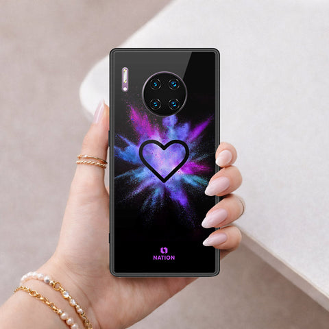 Huawei Mate 30 Pro Cover - Onation Heart Series - HQ Ultra Shine Premium Infinity Glass Soft Silicon Borders Case