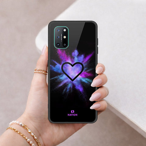 OnePlus 8T Cover - Onation Heart Series - HQ Ultra Shine Premium Infinity Glass Soft Silicon Borders Case