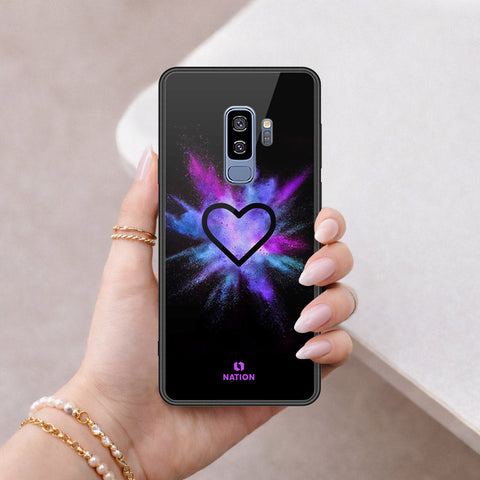 Samsung Galaxy S9 Plus Cover - Onation Heart Series - HQ Ultra Shine Premium Infinity Glass Soft Silicon Borders Case