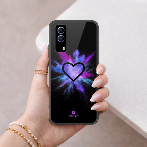 Vivo Y53s Cover - Onation Heart Series - HQ Ultra Shine Premium Infinity Glass Soft Silicon Borders Case