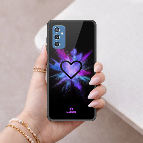 Samsung Galaxy M52 5G Cover - Onation Heart Series - HQ Ultra Shine Premium Infinity Glass Soft Silicon Borders Case
