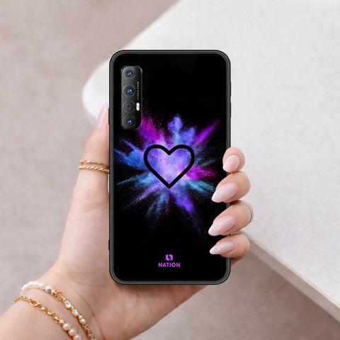 Oppo Reno 3 Pro Cover - Onation Heart Series - HQ Ultra Shine Premium Infinity Glass Soft Silicon Borders Case