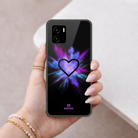 Vivo Y15s Cover - Onation Heart Series - HQ Ultra Shine Premium Infinity Glass Soft Silicon Borders Case
