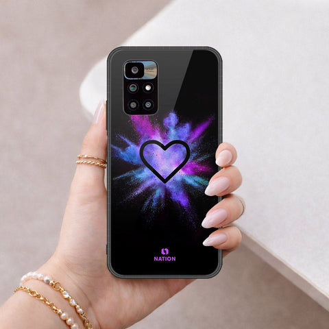 Xiaomi Redmi 10 Cover - Onation Heart Series - HQ Ultra Shine Premium Infinity Glass Soft Silicon Borders Case