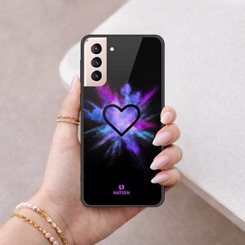 Samsung Galaxy S22 5G Cover - Onation Heart Series - HQ Ultra Shine Premium Infinity Glass Soft Silicon Borders Case