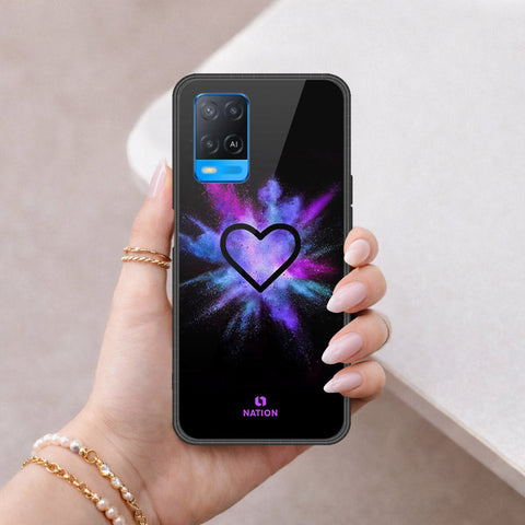 Oppo A54 4G Cover - Onation Heart Series - HQ Ultra Shine Premium Infinity Glass Soft Silicon Borders Case