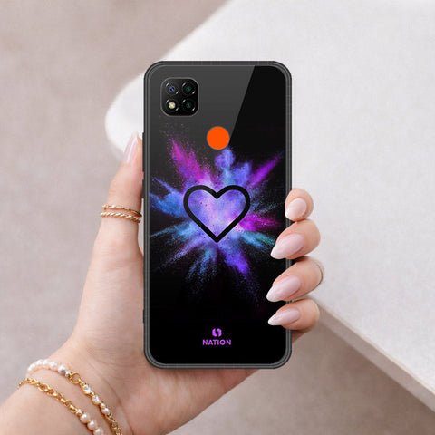 Xiaomi Redmi 9C Cover - Onation Heart Series - HQ Ultra Shine Premium Infinity Glass Soft Silicon Borders Case