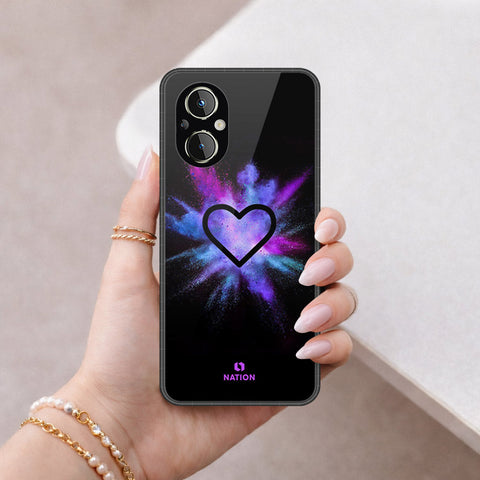Oppo F21 Pro 5G Cover - Onation Heart Series - HQ Ultra Shine Premium Infinity Glass Soft Silicon Borders Case