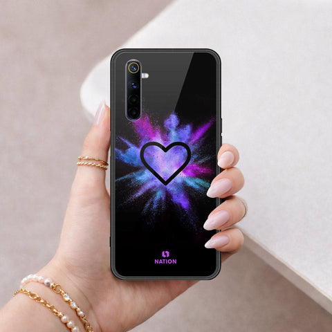 Realme 6 Cover - Onation Heart Series - HQ Ultra Shine Premium Infinity Glass Soft Silicon Borders Case