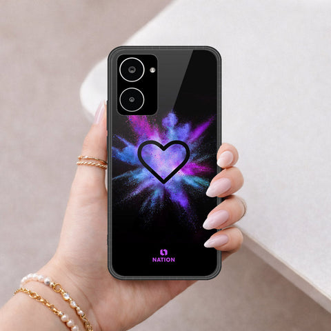Realme 10 Cover - Onation Heart Series - HQ Ultra Shine Premium Infinity Glass Soft Silicon Borders Case