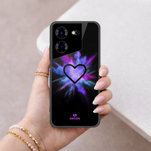 Tecno Pova 5 Pro Cover - Onation Heart Series - HQ Ultra Shine Premium Infinity Glass Soft Silicon Borders Case