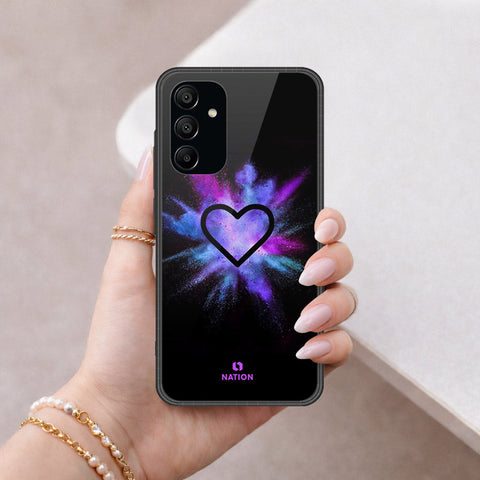 Samsung Galaxy A15 4GCover - Onation Heart Series - HQ Ultra Shine Premium Infinity Glass Soft Silicon Borders Case
