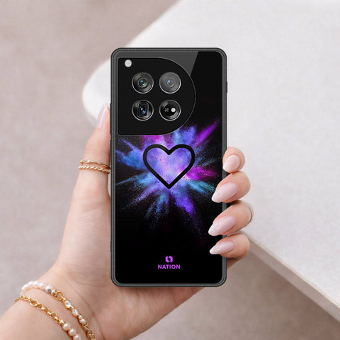 OnePlus 12 Cover - Onation Heart Series - HQ Ultra Shine Premium Infinity Glass Soft Silicon Borders Case