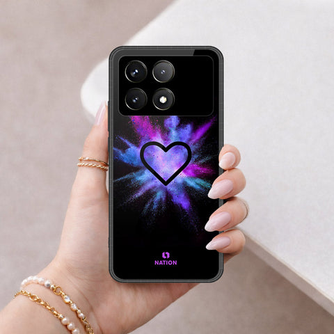 Xiaomi Poco F6 Pro Cover - Onation Heart Series - HQ Ultra Shine Premium Infinity Glass Soft Silicon Borders Case