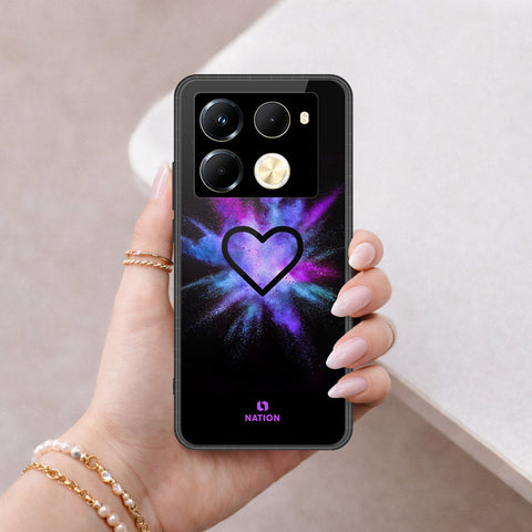 Infinix Note 40 Pro Cover - Onation Heart Series - HQ Ultra Shine Premium Infinity Glass Soft Silicon Borders Case