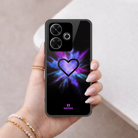 Xiaomi Redmi Note 13R Cover - Onation Heart Series - HQ Ultra Shine Premium Infinity Glass Soft Silicon Borders Case