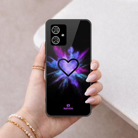 Motorola Moto G64 Cover - Onation Heart Series - HQ Ultra Shine Premium Infinity Glass Soft Silicon Borders Case