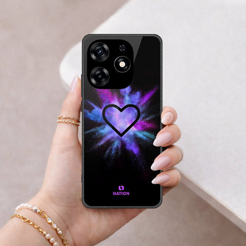 Tecno Spark 10 Pro Cover - Onation Heart Series - HQ Ultra Shine Premium Infinity Glass Soft Silicon Borders Case