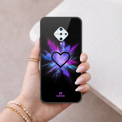 Vivo Y9s Cover - Onation Heart Series - HQ Ultra Shine Premium Infinity Glass Soft Silicon Borders Case