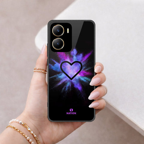 Vivo Y53t Cover - Onation Heart Series - HQ Ultra Shine Premium Infinity Glass Soft Silicon Borders Case