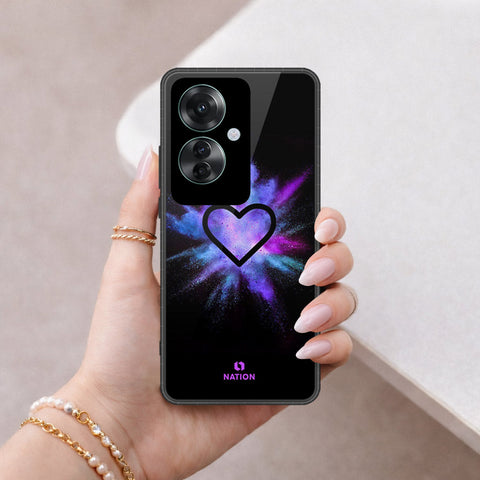 Oppo Reno 11F 5G Cover - Onation Heart Series - HQ Ultra Shine Premium Infinity Glass Soft Silicon Borders Case