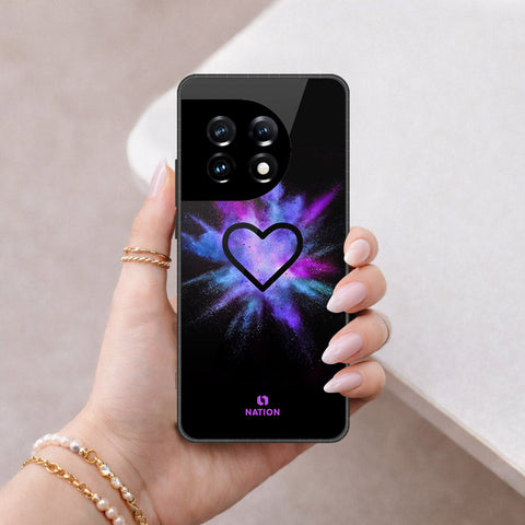 OnePlus Ace 2 Pro Cover - Onation Heart Series - HQ Ultra Shine Premium Infinity Glass Soft Silicon Borders Case